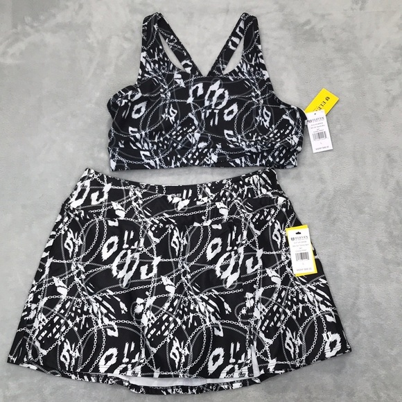 Eleven By Venus Williams 90's GirlTennis Skirt & Sports Bra Size L New